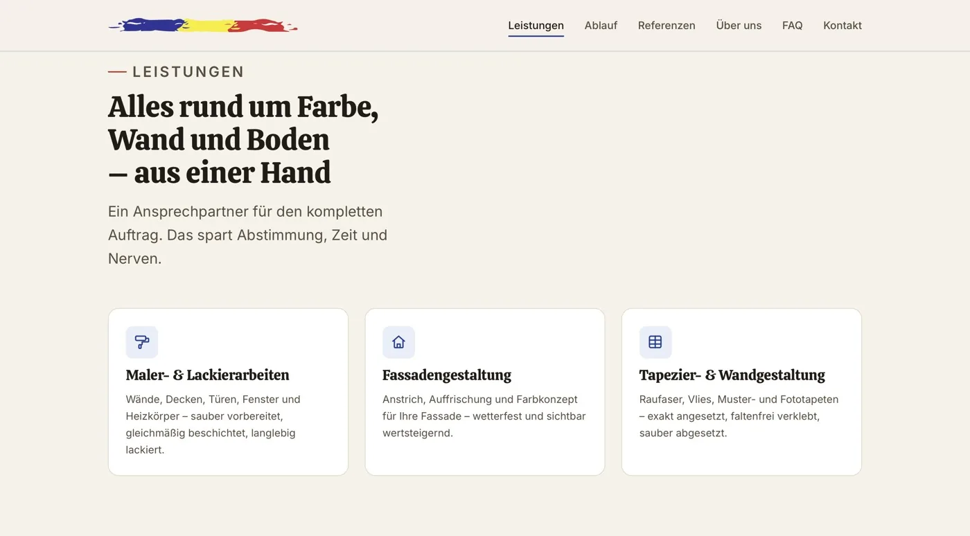 Weiterer Einblick in das Projekt